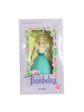 Vintage Dakin Don Bluth Thumbelina Doll 05181 RARE Cream Top Blue Skirt 1992 NEW